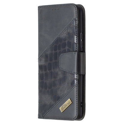 For Xiaomi Redmi Note 10 Pro Matching Color Crocodile Texture Horizontal Flip PU Leather Case with Wallet & Holder & Card Slots(Black) - Xiaomi Cases by buy2fix | Online Shopping UK | buy2fix