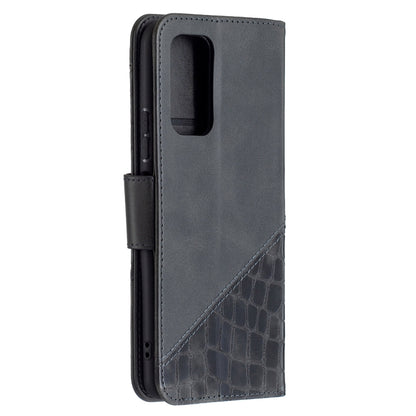 For Xiaomi Redmi Note 10 Pro Matching Color Crocodile Texture Horizontal Flip PU Leather Case with Wallet & Holder & Card Slots(Black) - Xiaomi Cases by buy2fix | Online Shopping UK | buy2fix