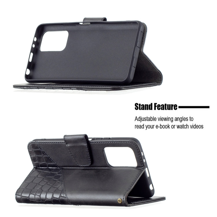 For Xiaomi Redmi Note 10 Pro Matching Color Crocodile Texture Horizontal Flip PU Leather Case with Wallet & Holder & Card Slots(Black) - Xiaomi Cases by buy2fix | Online Shopping UK | buy2fix