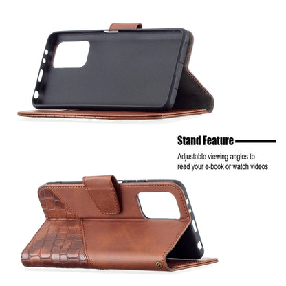 For Xiaomi Redmi Note 10 Pro Matching Color Crocodile Texture Horizontal Flip PU Leather Case with Wallet & Holder & Card Slots(Brown) - Xiaomi Cases by buy2fix | Online Shopping UK | buy2fix