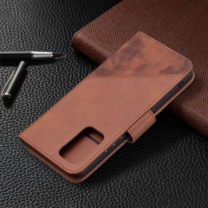 For Xiaomi Redmi Note 10 Pro Matching Color Crocodile Texture Horizontal Flip PU Leather Case with Wallet & Holder & Card Slots(Brown) - Xiaomi Cases by buy2fix | Online Shopping UK | buy2fix