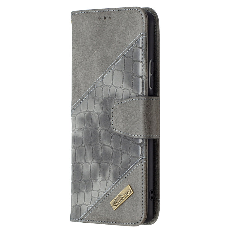 For Xiaomi Redmi Note 10 Pro Matching Color Crocodile Texture Horizontal Flip PU Leather Case with Wallet & Holder & Card Slots(Grey) - Xiaomi Cases by buy2fix | Online Shopping UK | buy2fix