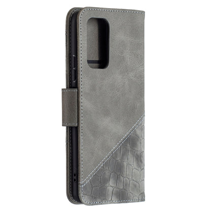 For Xiaomi Redmi Note 10 Pro Matching Color Crocodile Texture Horizontal Flip PU Leather Case with Wallet & Holder & Card Slots(Grey) - Xiaomi Cases by buy2fix | Online Shopping UK | buy2fix