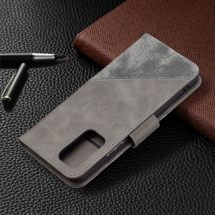 For Xiaomi Redmi Note 10 Pro Matching Color Crocodile Texture Horizontal Flip PU Leather Case with Wallet & Holder & Card Slots(Grey) - Xiaomi Cases by buy2fix | Online Shopping UK | buy2fix
