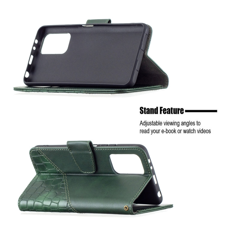 For Xiaomi Redmi Note 10 Pro Matching Color Crocodile Texture Horizontal Flip PU Leather Case with Wallet & Holder & Card Slots(Green) - Xiaomi Cases by buy2fix | Online Shopping UK | buy2fix