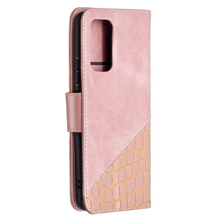 For Xiaomi Redmi Note 10 Pro Matching Color Crocodile Texture Horizontal Flip PU Leather Case with Wallet & Holder & Card Slots(Rose Gold) - Xiaomi Cases by buy2fix | Online Shopping UK | buy2fix