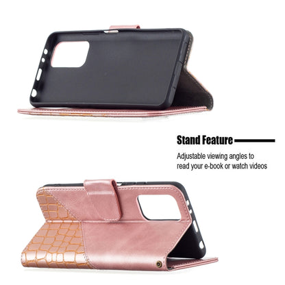 For Xiaomi Redmi Note 10 Pro Matching Color Crocodile Texture Horizontal Flip PU Leather Case with Wallet & Holder & Card Slots(Rose Gold) - Xiaomi Cases by buy2fix | Online Shopping UK | buy2fix