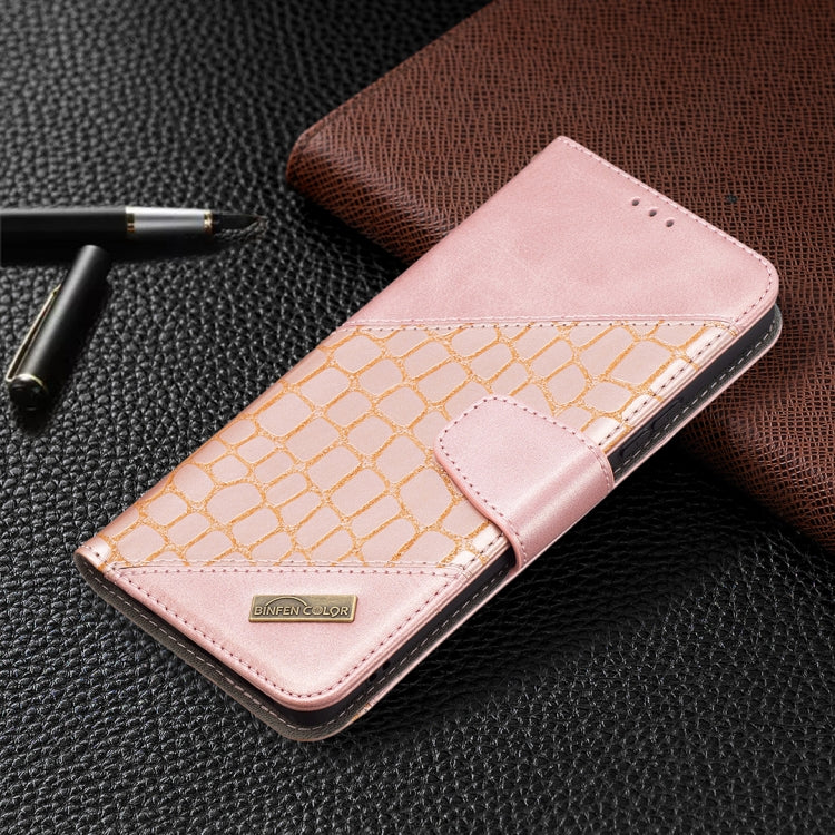 For Xiaomi Redmi Note 10 Pro Matching Color Crocodile Texture Horizontal Flip PU Leather Case with Wallet & Holder & Card Slots(Rose Gold) - Xiaomi Cases by buy2fix | Online Shopping UK | buy2fix