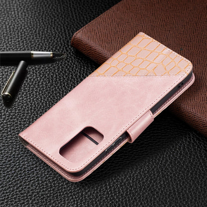 For Xiaomi Redmi Note 10 Pro Matching Color Crocodile Texture Horizontal Flip PU Leather Case with Wallet & Holder & Card Slots(Rose Gold) - Xiaomi Cases by buy2fix | Online Shopping UK | buy2fix