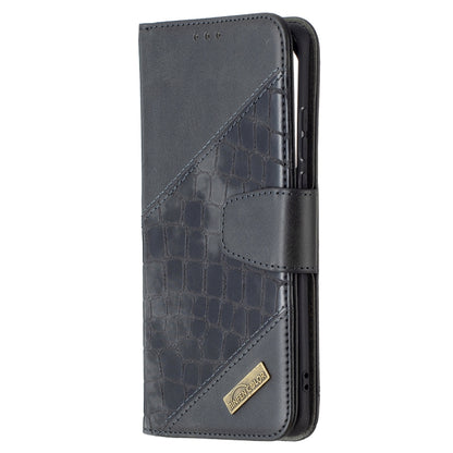For Huawei P50 Pro Matching Color Crocodile Texture Horizontal Flip PU Leather Case with Wallet & Holder & Card Slots(Black) - Huawei Cases by buy2fix | Online Shopping UK | buy2fix