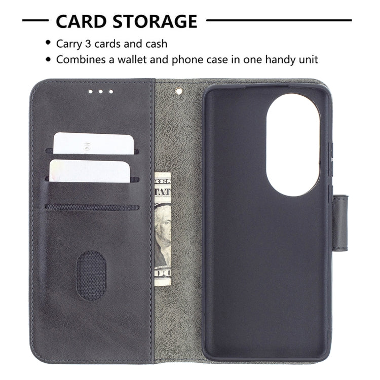 For Huawei P50 Pro Matching Color Crocodile Texture Horizontal Flip PU Leather Case with Wallet & Holder & Card Slots(Black) - Huawei Cases by buy2fix | Online Shopping UK | buy2fix