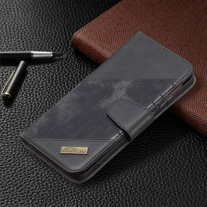 For Huawei P50 Pro Matching Color Crocodile Texture Horizontal Flip PU Leather Case with Wallet & Holder & Card Slots(Black) - Huawei Cases by buy2fix | Online Shopping UK | buy2fix