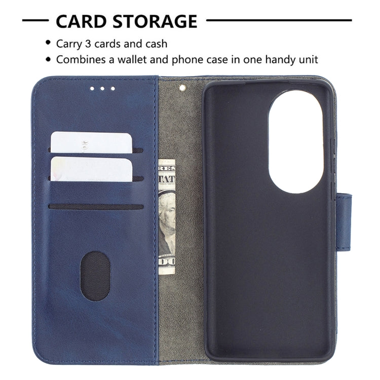 For Huawei P50 Pro Matching Color Crocodile Texture Horizontal Flip PU Leather Case with Wallet & Holder & Card Slots(Blue) - Huawei Cases by buy2fix | Online Shopping UK | buy2fix