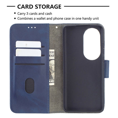 For Huawei P50 Pro Matching Color Crocodile Texture Horizontal Flip PU Leather Case with Wallet & Holder & Card Slots(Blue) - Huawei Cases by buy2fix | Online Shopping UK | buy2fix