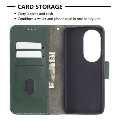 For Huawei P50 Pro Matching Color Crocodile Texture Horizontal Flip PU Leather Case with Wallet & Holder & Card Slots(Green) - Huawei Cases by buy2fix | Online Shopping UK | buy2fix