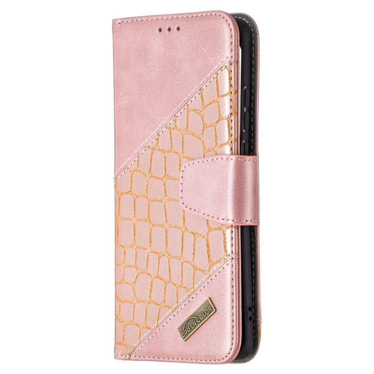 For Huawei P50 Pro Matching Color Crocodile Texture Horizontal Flip PU Leather Case with Wallet & Holder & Card Slots(Rose Gold) - Huawei Cases by buy2fix | Online Shopping UK | buy2fix