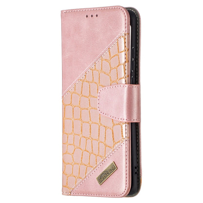 For Huawei P50 Pro Matching Color Crocodile Texture Horizontal Flip PU Leather Case with Wallet & Holder & Card Slots(Rose Gold) - Huawei Cases by buy2fix | Online Shopping UK | buy2fix