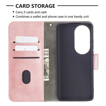 For Huawei P50 Pro Matching Color Crocodile Texture Horizontal Flip PU Leather Case with Wallet & Holder & Card Slots(Rose Gold) - Huawei Cases by buy2fix | Online Shopping UK | buy2fix