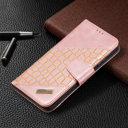 For Huawei P50 Pro Matching Color Crocodile Texture Horizontal Flip PU Leather Case with Wallet & Holder & Card Slots(Rose Gold) - Huawei Cases by buy2fix | Online Shopping UK | buy2fix