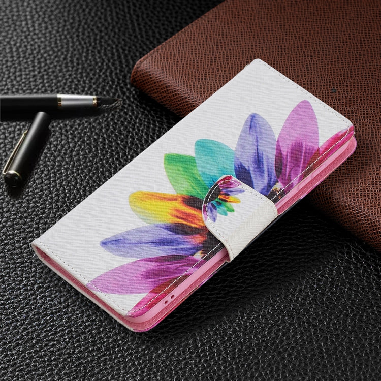 For Huawei P50 Colored Drawing Pattern Horizontal Flip Leather Case with Holder & Card Slots & Wallet(Sun Flower) - Huawei Cases by buy2fix | Online Shopping UK | buy2fix