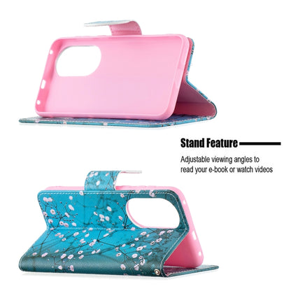 For Huawei P50 Colored Drawing Pattern Horizontal Flip Leather Case with Holder & Card Slots & Wallet(Plum Blossom) - Huawei Cases by buy2fix | Online Shopping UK | buy2fix