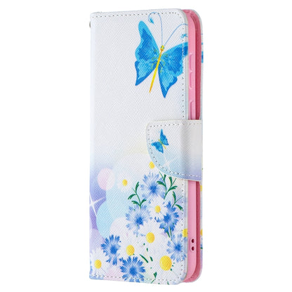 For Huawei P50 Colored Drawing Pattern Horizontal Flip Leather Case with Holder & Card Slots & Wallet(Pansy) - Huawei Cases by buy2fix | Online Shopping UK | buy2fix