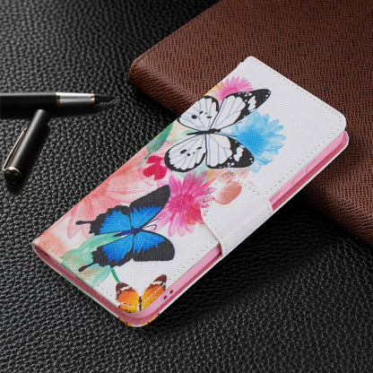 For Huawei P50 Colored Drawing Pattern Horizontal Flip Leather Case with Holder & Card Slots & Wallet(Butterfly) - Huawei Cases by buy2fix | Online Shopping UK | buy2fix