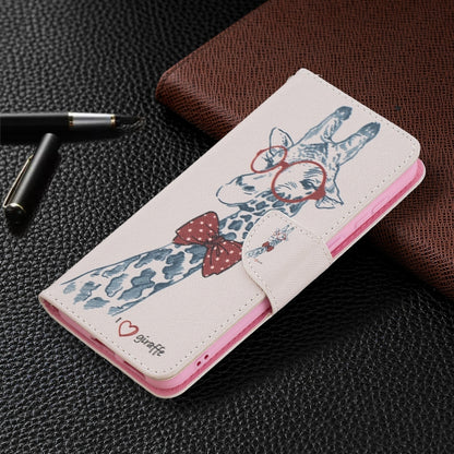 For Huawei P50 Colored Drawing Pattern Horizontal Flip Leather Case with Holder & Card Slots & Wallet(Giraffe) - Huawei Cases by buy2fix | Online Shopping UK | buy2fix