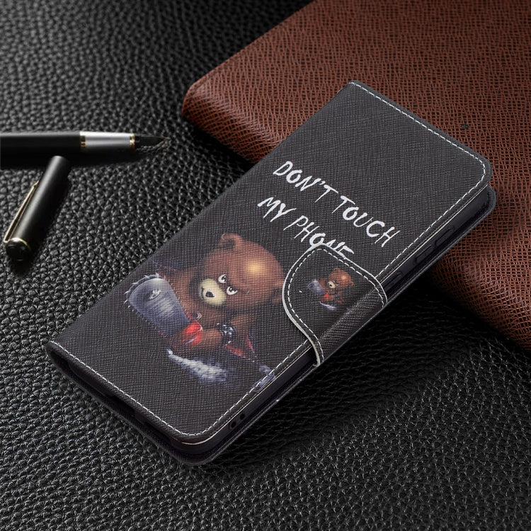 For Huawei P50 Colored Drawing Pattern Horizontal Flip Leather Case with Holder & Card Slots & Wallet(Bear) - Huawei Cases by buy2fix | Online Shopping UK | buy2fix