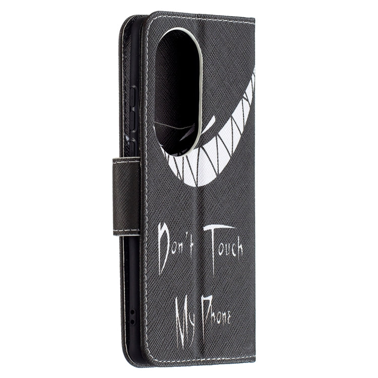 For Huawei P50 Colored Drawing Pattern Horizontal Flip Leather Case with Holder & Card Slots & Wallet(Smirk) - Huawei Cases by buy2fix | Online Shopping UK | buy2fix