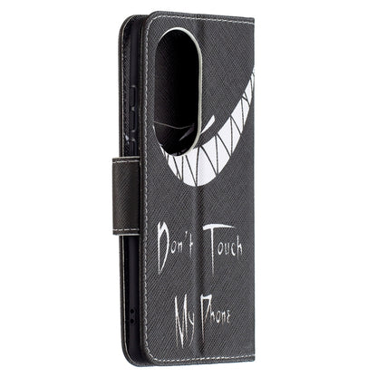 For Huawei P50 Colored Drawing Pattern Horizontal Flip Leather Case with Holder & Card Slots & Wallet(Smirk) - Huawei Cases by buy2fix | Online Shopping UK | buy2fix