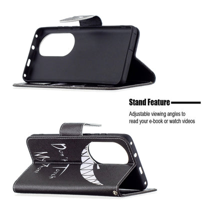 For Huawei P50 Colored Drawing Pattern Horizontal Flip Leather Case with Holder & Card Slots & Wallet(Smirk) - Huawei Cases by buy2fix | Online Shopping UK | buy2fix