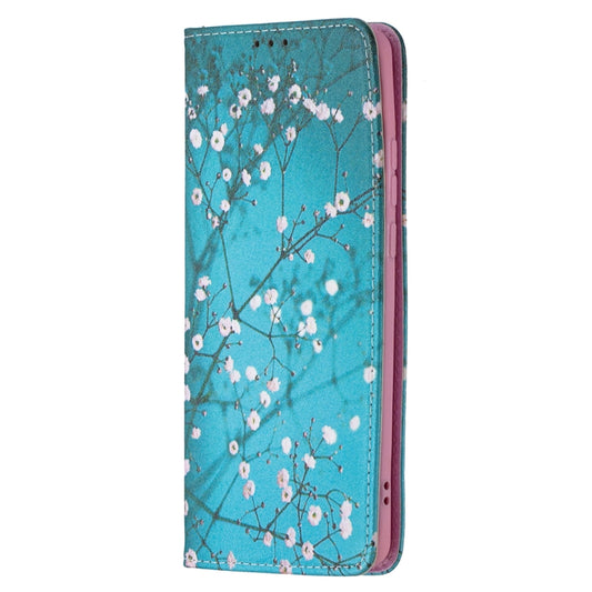 For Huawei P50 Pro Colored Drawing Pattern Invisible Magnetic Horizontal Flip PU Leather Case with Holder & Card Slots & Wallet(Plum Blossom) - Huawei Cases by buy2fix | Online Shopping UK | buy2fix