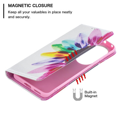 For Huawei P50 Pro Colored Drawing Pattern Invisible Magnetic Horizontal Flip PU Leather Case with Holder & Card Slots & Wallet(Sun Flower) - Huawei Cases by buy2fix | Online Shopping UK | buy2fix