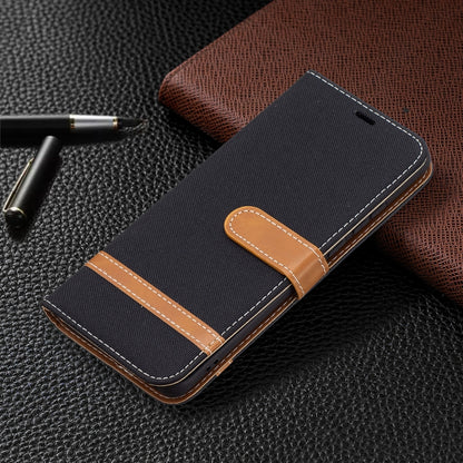 For Huawei P50 Pro Color Matching Denim Texture Horizontal Flip Leather Case with Holder & Card Slots & Wallet & Lanyard(Black) - Huawei Cases by buy2fix | Online Shopping UK | buy2fix