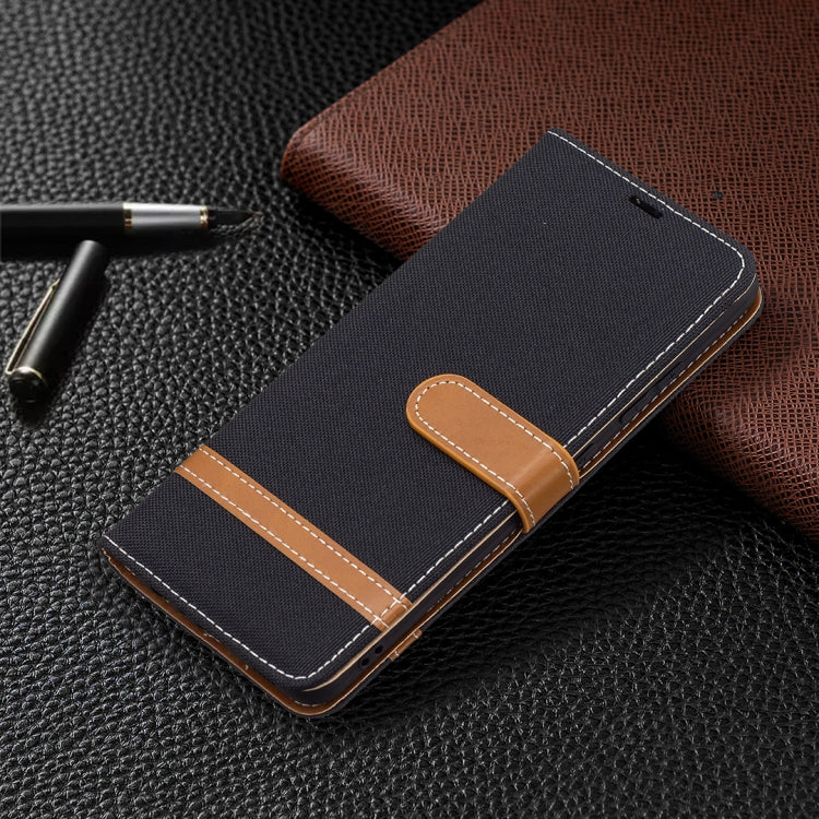 For Samsung Galaxy A32 4G Color Matching Denim Texture Horizontal Flip Leather Case with Holder & Card Slots & Wallet & Lanyard(Black) by buy2fix