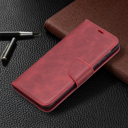 For Huawei P50 Pro Retro Lambskin Texture Pure Color Horizontal Flip PU Leather Case with Holder & Card Slots & Wallet & Lanyard(Red) - Huawei Cases by buy2fix | Online Shopping UK | buy2fix