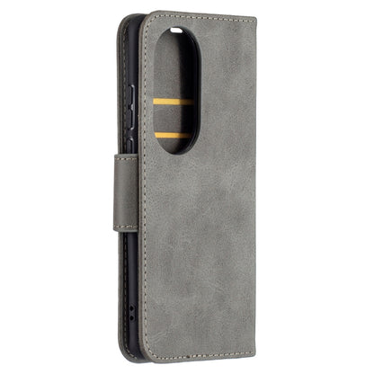 For Huawei P50 Pro Retro Lambskin Texture Pure Color Horizontal Flip PU Leather Case with Holder & Card Slots & Wallet & Lanyard(Grey) - Huawei Cases by buy2fix | Online Shopping UK | buy2fix