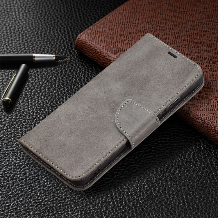 For Huawei P50 Pro Retro Lambskin Texture Pure Color Horizontal Flip PU Leather Case with Holder & Card Slots & Wallet & Lanyard(Grey) - Huawei Cases by buy2fix | Online Shopping UK | buy2fix