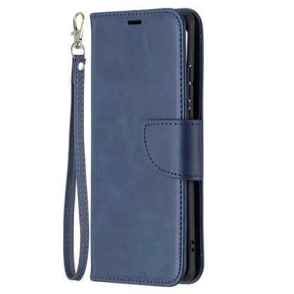 For Huawei P50 Pro Retro Lambskin Texture Pure Color Horizontal Flip PU Leather Case with Holder & Card Slots & Wallet & Lanyard(Blue) - Huawei Cases by buy2fix | Online Shopping UK | buy2fix
