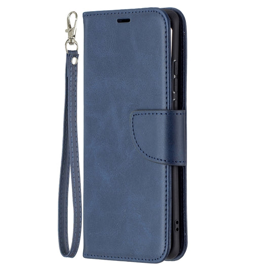 For Huawei P50 Pro Retro Lambskin Texture Pure Color Horizontal Flip PU Leather Case with Holder & Card Slots & Wallet & Lanyard(Blue) - Huawei Cases by buy2fix | Online Shopping UK | buy2fix