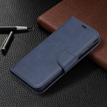 For Huawei P50 Pro Retro Lambskin Texture Pure Color Horizontal Flip PU Leather Case with Holder & Card Slots & Wallet & Lanyard(Blue) - Huawei Cases by buy2fix | Online Shopping UK | buy2fix