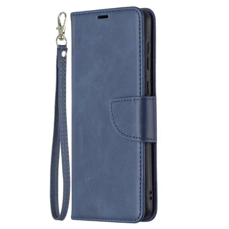 For Samsung Galaxy A02 Retro Lambskin Texture Pure Color Horizontal Flip PU Leather Case with Holder & Card Slots & Wallet & Lanyard(Blue) by buy2fix