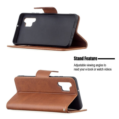 For Samsung Galaxy A32 4G Retro Lambskin Texture Pure Color Horizontal Flip PU Leather Case with Holder & Card Slots & Wallet & Lanyard(Brown) by buy2fix