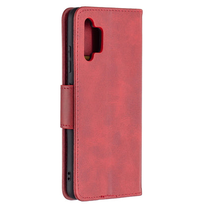 For Samsung Galaxy A32 4G Retro Lambskin Texture Pure Color Horizontal Flip PU Leather Case with Holder & Card Slots & Wallet & Lanyard(Red) by buy2fix