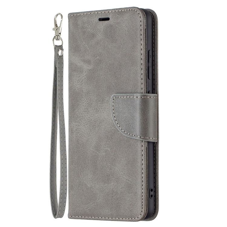 For Samsung Galaxy A32 4G Retro Lambskin Texture Pure Color Horizontal Flip PU Leather Case with Holder & Card Slots & Wallet & Lanyard(Grey) by buy2fix