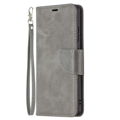 For Samsung Galaxy A32 4G Retro Lambskin Texture Pure Color Horizontal Flip PU Leather Case with Holder & Card Slots & Wallet & Lanyard(Grey) by buy2fix