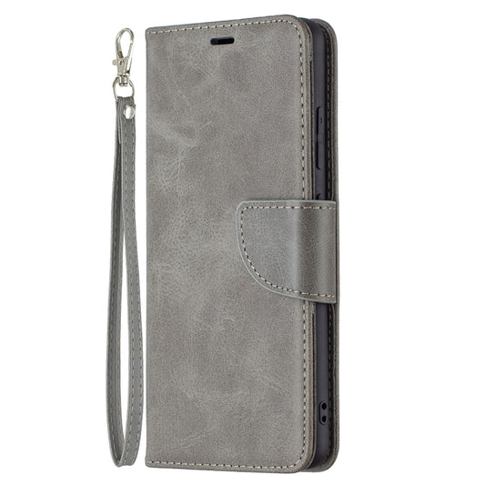 For Samsung Galaxy A32 4G Retro Lambskin Texture Pure Color Horizontal Flip PU Leather Case with Holder & Card Slots & Wallet & Lanyard(Grey) by buy2fix