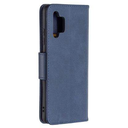 For Samsung Galaxy A32 4G Retro Lambskin Texture Pure Color Horizontal Flip PU Leather Case with Holder & Card Slots & Wallet & Lanyard(Blue) by buy2fix