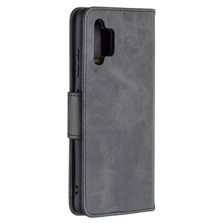 For Samsung Galaxy A32 4G Retro Lambskin Texture Pure Color Horizontal Flip PU Leather Case with Holder & Card Slots & Wallet & Lanyard(Black) by buy2fix